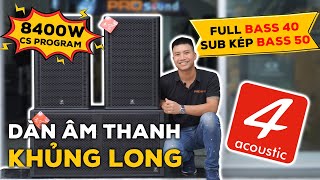 Loa 4Acoustic Si15 & Sub Kép 4Acoustic 218BK - Dàn Loa Khủng Long 8400W ! | Pro Sound Việt Nam
