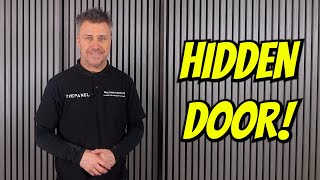How To Install Wood Slat Panels on a Wall and Door | Hidden Door | A-Z GUIDE @wallsandfloors