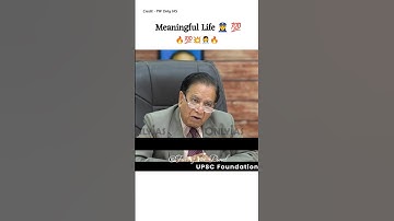 Meaningful Life 👮‍♀️💯|Upsc Mock Interview|| Upsc Motivation #upsc #upscmotivation #shorts