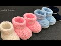 Easy crochet baby booties/crochet baby shoes/craft & crochet boots 2301