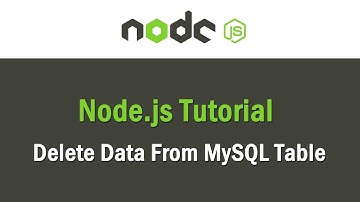 Node JS Tutorial | Delete Data From MySQL Table