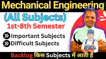 BTech Mechanical Engineering Subjects Syllabus 1st Year Semester to 4th Year, Subjects in BTech Mech