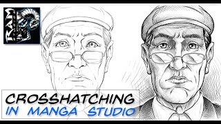How to Crosshatch in Manga Studio -  Video Tutorial - Narrated by Robert Marzullo