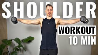 10min DUMBBELL SHOULDER WORKOUT | Muscle Building | Follow Along