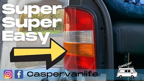 VW T5 Transporter - How To Remove & Replace Rear Light Cluster Bulbs