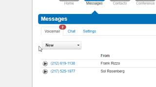 (4) GigTel Message Tab: Voicemail