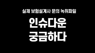 인슈다운 궁금하다 실제설계사 문의(녹취포함)