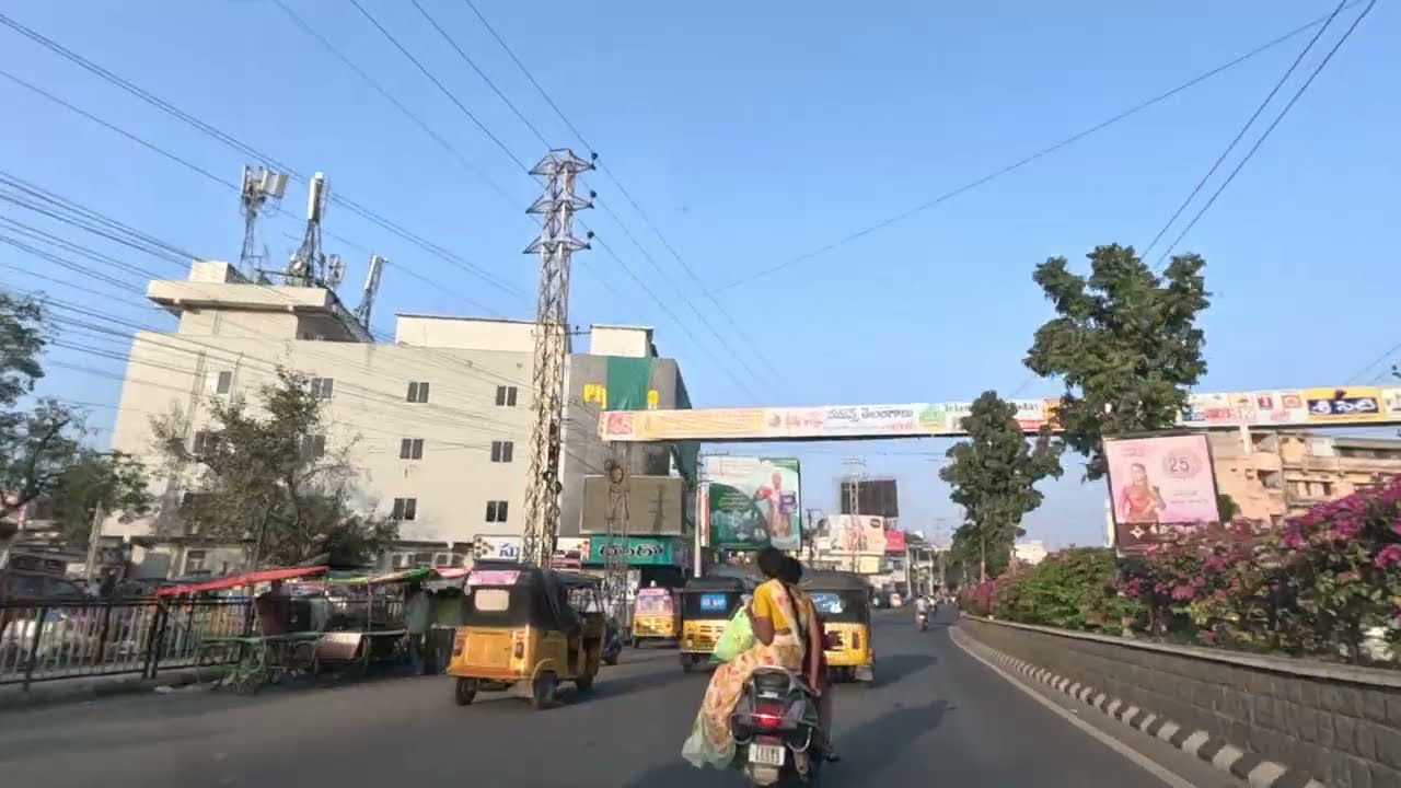 Khammam City View as on 25.01.2023 from Old Municipal Office-to Illandu By-Pass Road Via Wyra Road