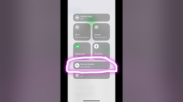 How to enable iphone personal hotspot