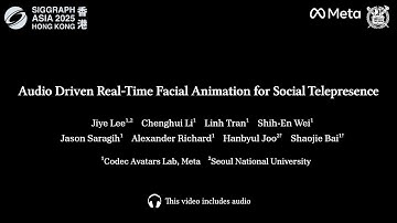 [SIGGRAPH Asia 2025] Audio Driven Real-Time Facial Animation for Social Telepresence
