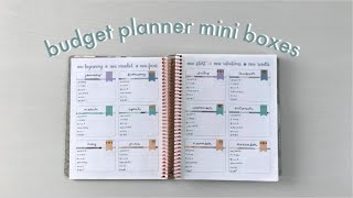 Budget Planner Mini Boxes Set Up | 2020 Erin Condren Planner