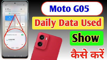 Moto G05 Enable daily data Used | Moto G05 Enable Data Usage Notification Bar