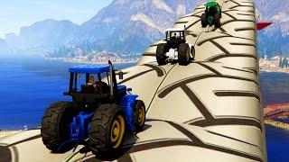 ZABÓJCZE WYŚCIGI NA TRAKTORACH | GTA 5 Online Funny Moments [PL] screenshot 2