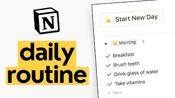 Track Your DAILY ROUTINE in Notion! ☀️