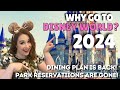 DINING PLAN is RETURNING, Park Reservations ENDING, and WDW 2024 Vacation Packages Now Available!