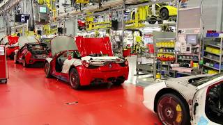 Ferrari Factory Assembly line supercars Production process