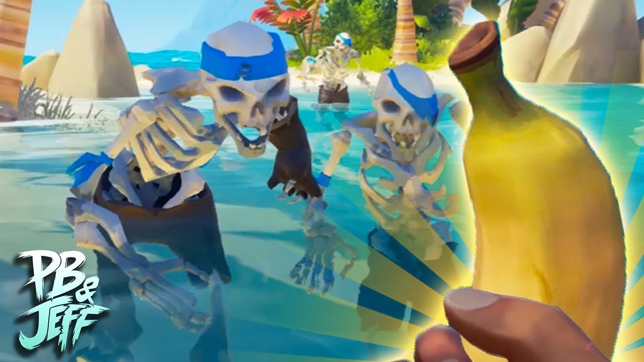 Sea of Thieves Coop Part 2 SKELETONS VS. BANANA! YouTube