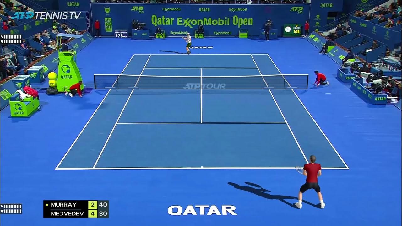 Tennis elbow 2013 Murray vs Medvedev Doha YouTube