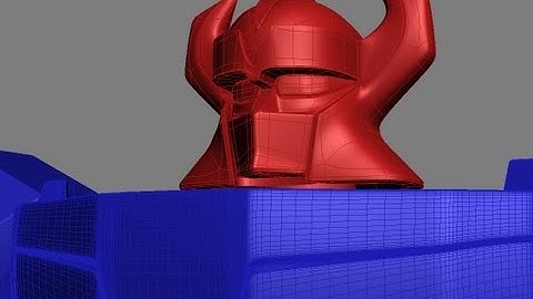 19 robot 3ds max tutorial - MEGAZORD Daizyujin 3D - Head modeling part. 01/07