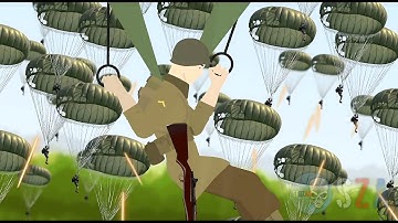 Behind the Enemy Line : Airborne | Sticknodes Animation | WW2 Animation 