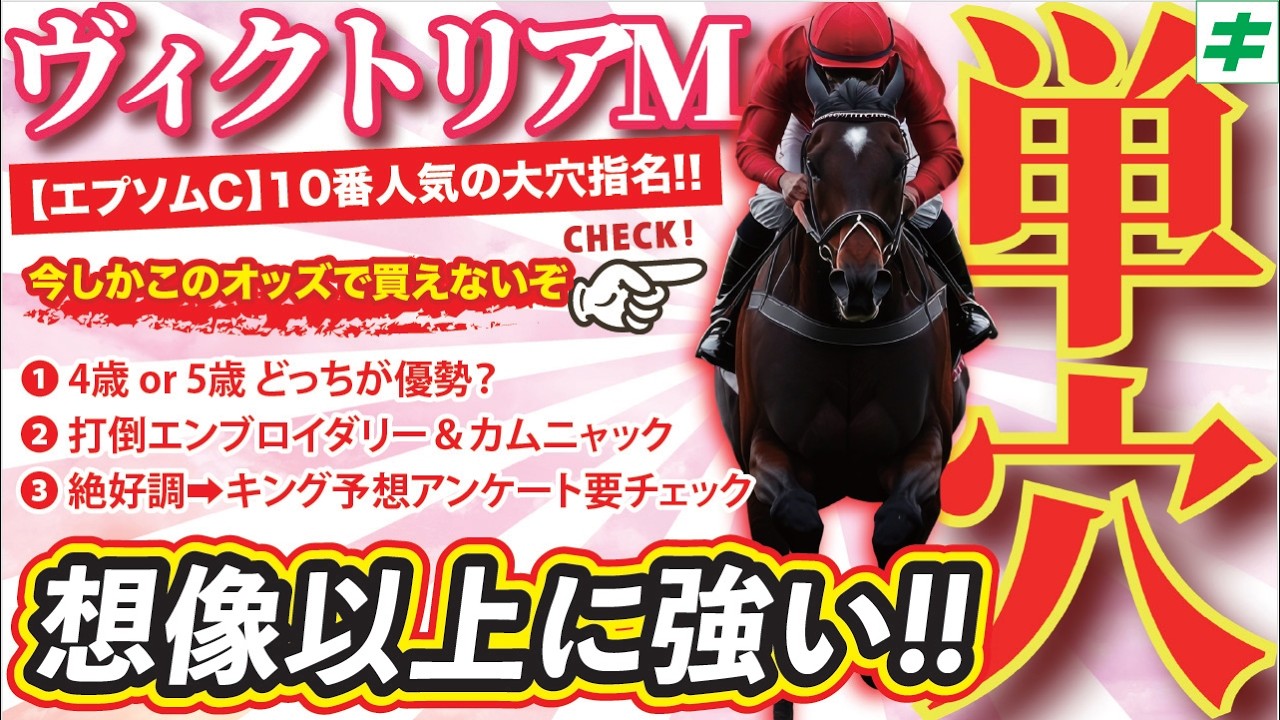 ヴィクトリアＭ 2026【穴馬/予想】狙いは「頂点」のみ。打倒エンブロイダリー＆カムニャック！「☆あの馬」で勝つ