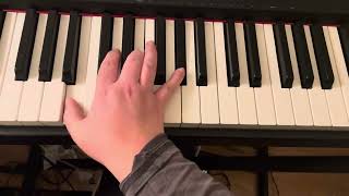 How to play “Wheels” chord progression (Foo Fighters cover) on piano Dsus2 A F#m E easy piano