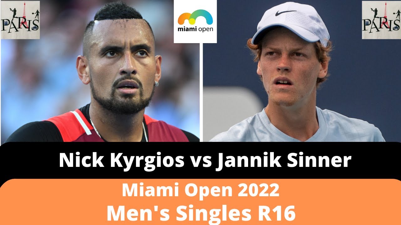 Nick Kyrgios vs Jannik Sinner Miami Open Live Stream