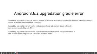 Android Studio 4.0 / 3.6.2 Up-gradation Gradle Error