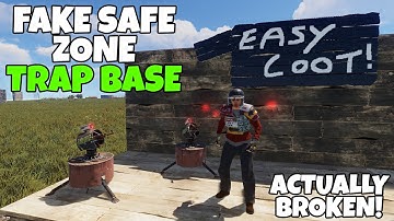 RUST | TURNING THE *NEW* SAFE ZONES INTO A TRAP BASE !