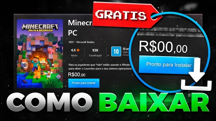 COMO BAIXAR O MINECRAFT ORIGINAL de GRAÇA no SITE OFICIAL! 