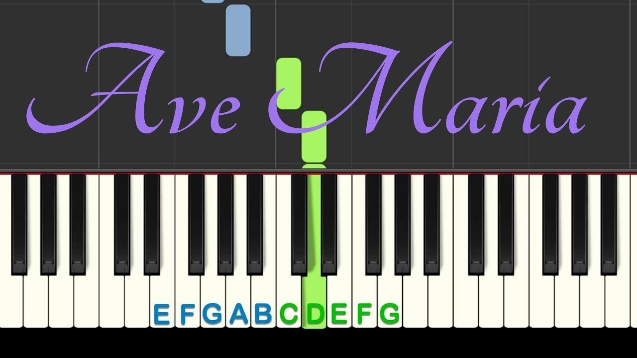 Ave Maria Piano Tutorial With Simplified Sheet Music Youtube