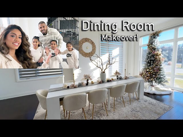 Grand Formal Dining Room Makeover and Holiday Decor!! | Home Decor class=