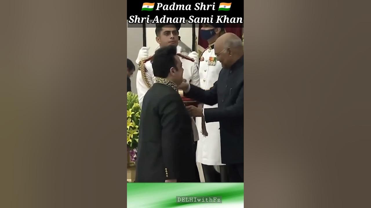 President Kovind presents Padma shri to Shri Adnan Sami Khan 🇮🇳#shorts #india #shortsfeed #viral 🧡🤍💚