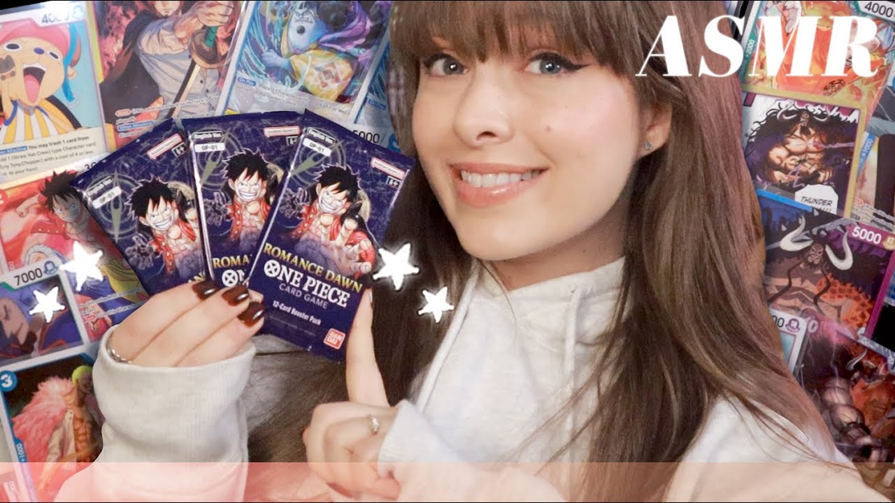 ASMR 🏴‍☠️ One Piece TCG Booster Box Break Part 2!~ Whispered Card Opening, Tapping & Crinkle Sounds!