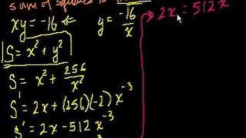 Optimization with Calculus 1