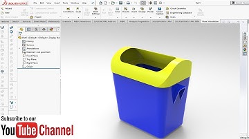 Dustbin Design in Solidworks | Solidworks Practice Tutorials