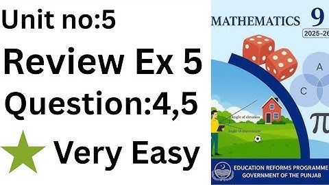 Class 9 maths chapter 5 review ex 5 | Class 9 maths chapter 5 English medium| review exercise 5