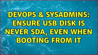 Famous DevOps & SysAdmins: Ensure USB disk is never sda, even when booting from it (2 Solutions!!) Profile