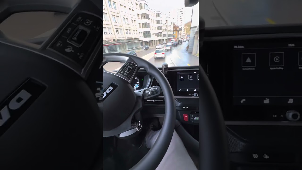 POV Driving truck Switzerland beautiful ambience