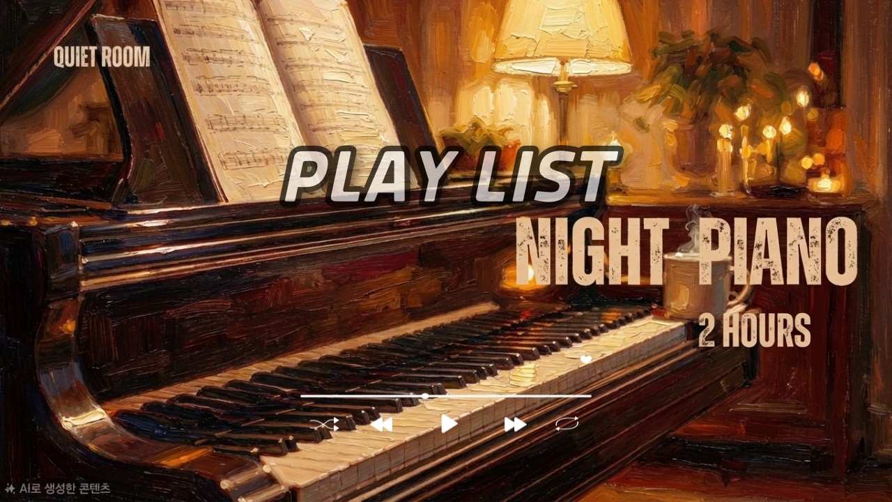Quiet Room | Rainy Night Piano  Study (2 Hour)/#study #rain #piano #focusmusic