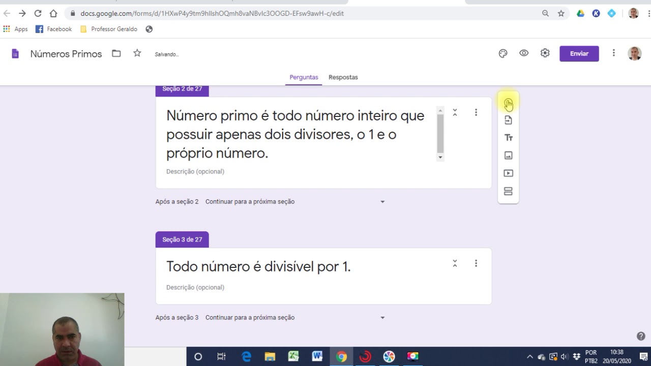 Google Forms - Respostas condicionadas 