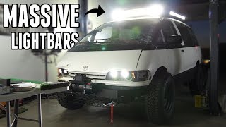 Installing 3 Massive Auxbeam Light Bars on the Lifted Mini-Van