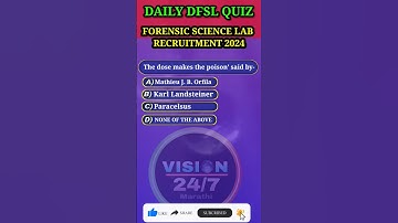 ANSWER COMMENTS करा DFSL FORENSIC SCIENCE LAB RECRUITMENT2024#forensicscience #shortfeed #shortsfeed
