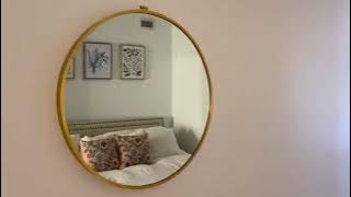 EMAISON 30 inch Round Wall Mirror for Bathroom, Choosing gold circle or black circle mirror