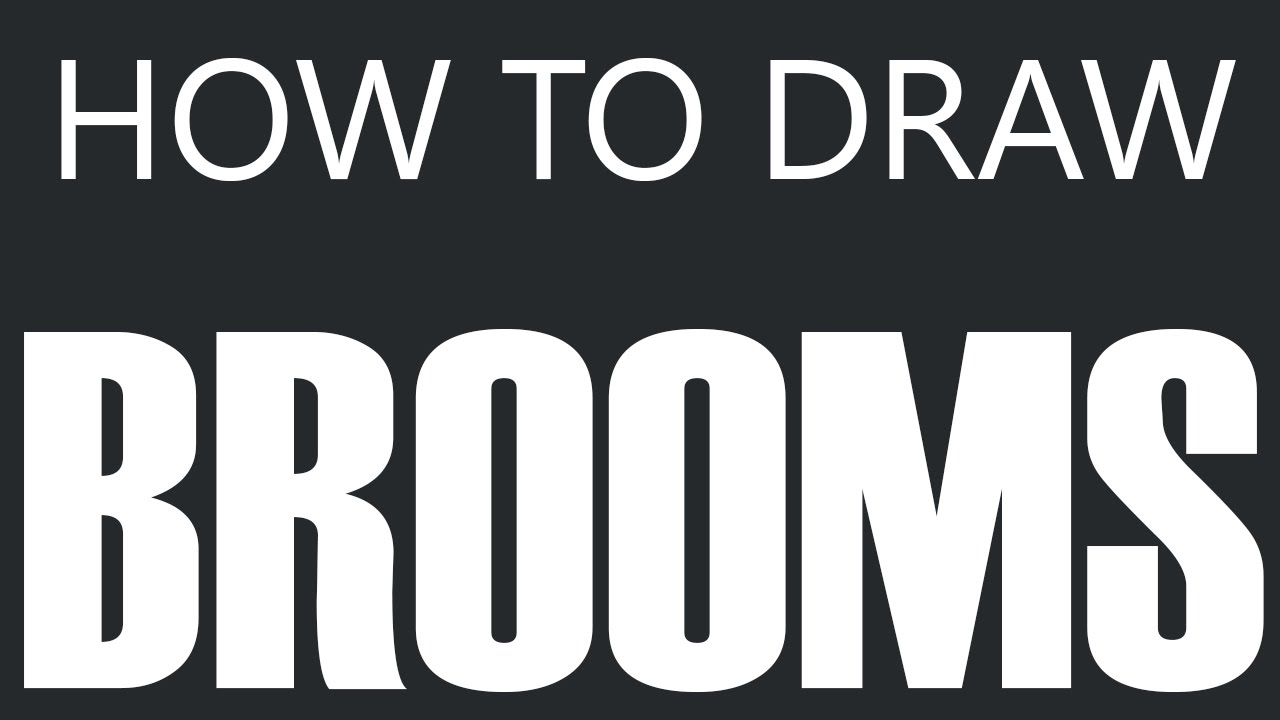 How To Draw A Broom Dust Sweeper Push Broom Drawing (Sweep Brooms