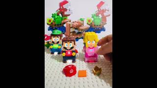 Princess Peach and Lego Mario swap their power suit #shorts #trending #funny #asmr #mario #fyp M5