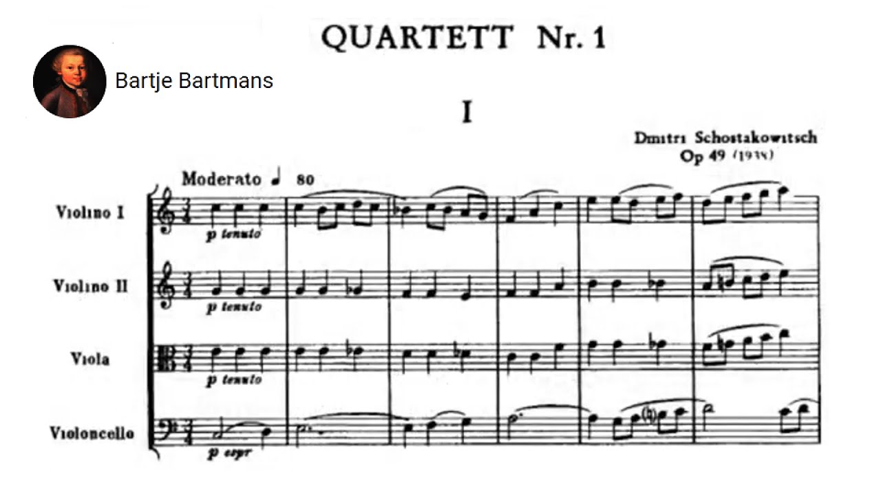 Dmitri Shostakovich - String Quartet No. 1 in C major, Op. 49 (1938) Dmitri Shostakovich - String Quartet No. 1 in C major, Op. 49 (1938)