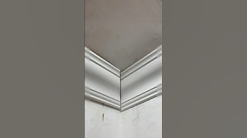 Perfectly Cut & Fitted PU Ceiling Molding – Professional Corner Installation!