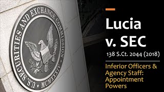 Lucia v. SEC - Appointment Powers for Inferior Officers vs. Agency Staff