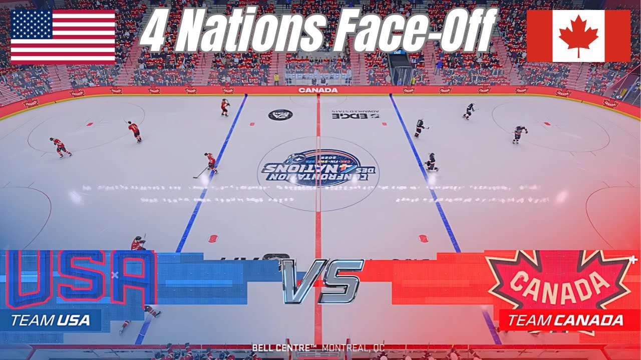NHL 25 - Team USA vs. Team Canada | 4 Nations Face-Off | Full Gameplay ...